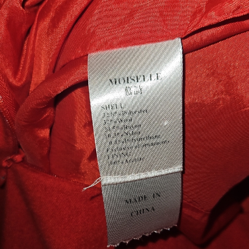 MOISELLE Elegant Red Sheath Mini Dress with Crew Neck - Picture 5 of 6
